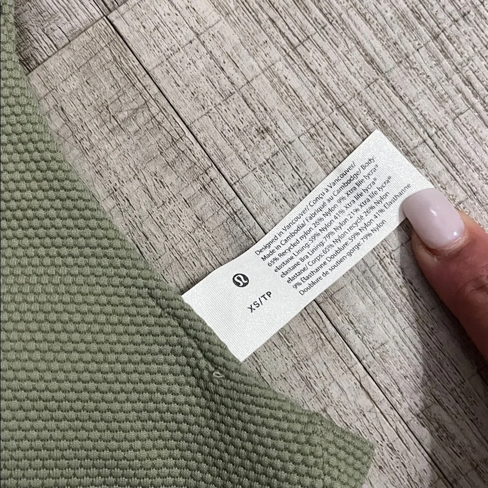 Lululemon Athletica Sage Green Textured Bralette - Picture 3 of 8